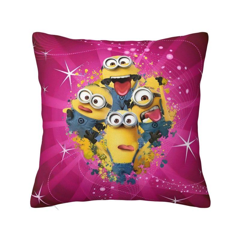 Custom Cartoon Minions Throw Pillow Sofa Anime Film Cute Luxury Cushion Cover Soft Pillowcase