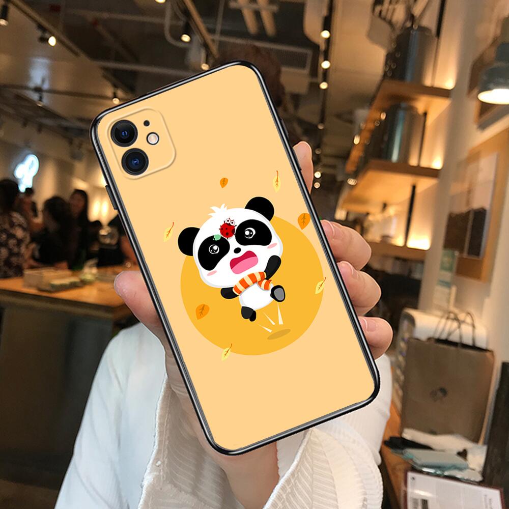Super Cute Panda Phone Cases For Iphone 13 Pro Max Case 12 11 Pro Max 8 PLUS 7PLUS 6S XR X XS 6 Mini Se Mobile Cell