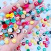 100 Pcs New Cute Mini Resin Mixed Color M Candy Series Flatback Ornament Jewelry Making Manicure Hairwear Accessories A42