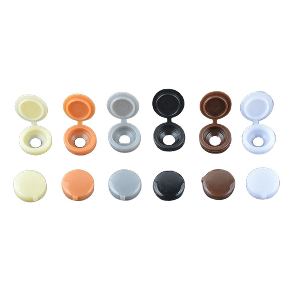 36 Stück M6 Schraube Dekorkappen Klappbare Schnappverschluss-Hardware Schraubenabdeckung für Schrankmöbel