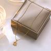 Rose Gold Flexible Six-Pointed Star Collarbone Necklace Titanium Steel Pendant Women Jewelry