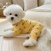 Cartoon Printed Four-Legged Dog Pajamas Belly-Hugging Dog Home Clothing Pet Casual Wear  Home Wear