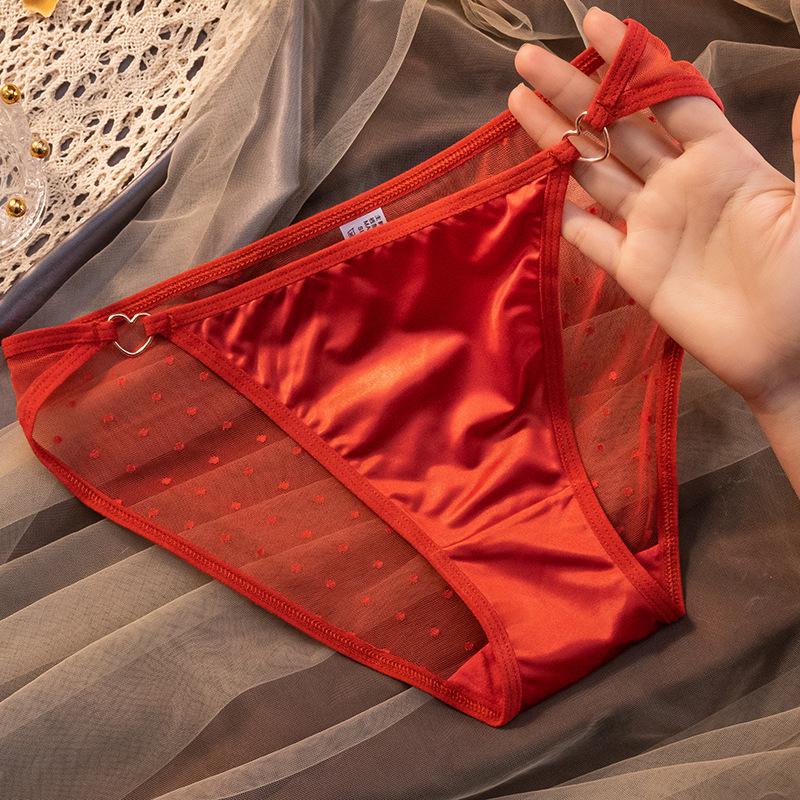 

Женские трусики бесшовные из кружевной сетки в японском стиле с низкой посадкой M (35-50 kg)