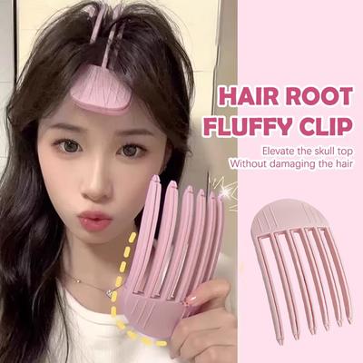 2Pcs/set Hair Root Fluffy Hair Clips Lazy Hair Top Styling Curling Barrel Portable Hair Clips Hair Bangs Volumizing Clip
