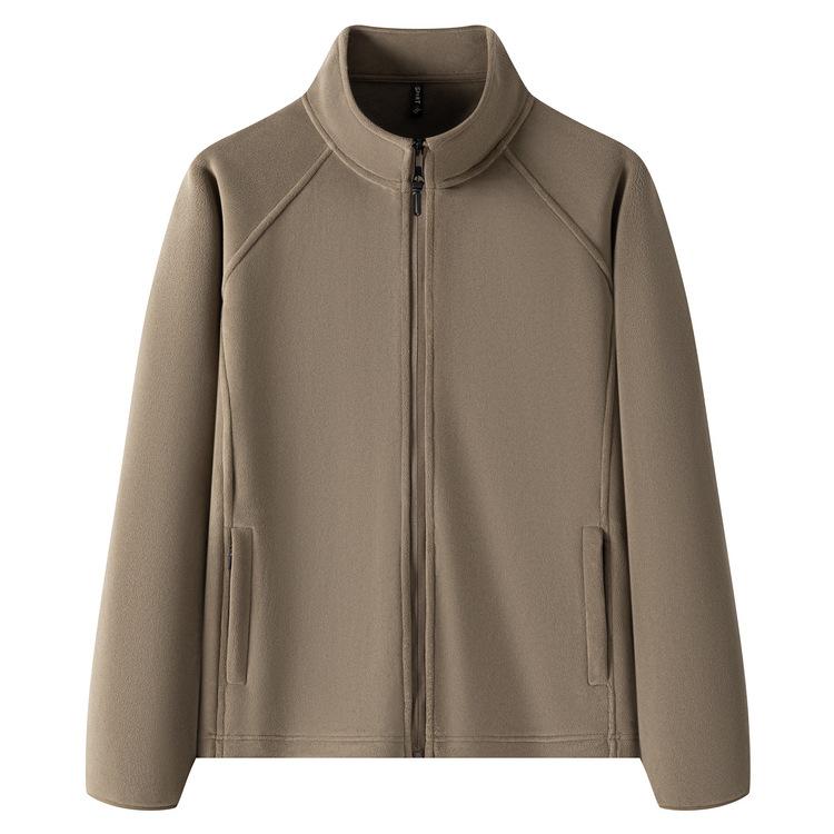 

Бархатная Утепленная Теплая Одежда для Осени и Зимы для Людей Среднего и Пожилого Возраста, Внутренние Рукава, Куртка-Кардиган, Флисовый Бархат 5XL