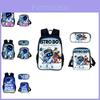 Conjunto de Mochila Escolar Astro Bot Robô Espacial Para Crianças Com Estampa de Desenho Animado Para Alunos do Ensino Fundamental