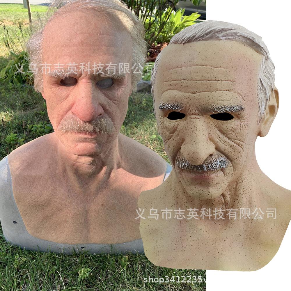 Best-selling Granny Headgear Character Mask, Old Man, Bald Guy, Handsome Guy, Beautiful Girl Halloween Accessories