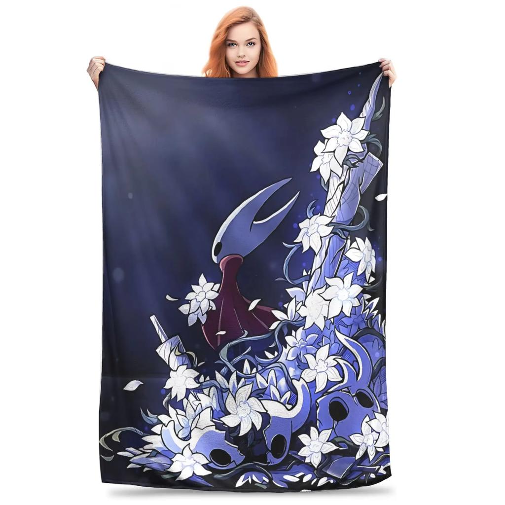 Hollow Knight Flannel Throw Blanket Soft Cozy Winter Bedspread For Kids Adults Couch Chair Street Trend Sofa Bed Cover