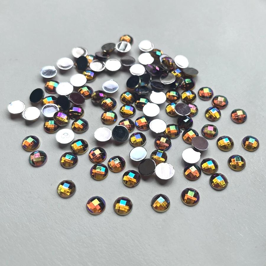 

Блестящие 6 мм поверхность земли AB цветные стразы DIY ювелирные украшения для ногтей аксессуары декоративные плоская задняя часть 150 шт./лот коричневый