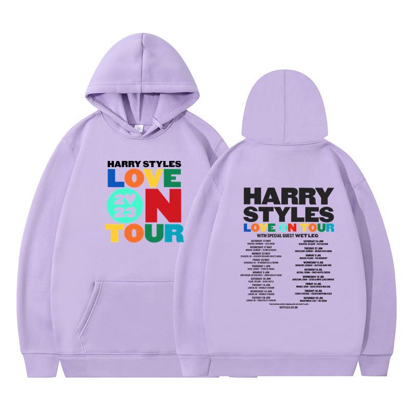 SS26 New Arrivals: Harry Styles Print Unisex Loose Casual Fleece-Lined Hoodie