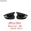 Rearview Mirror Cap Shell Decoration Cover Trim For Mazda CX-3 2015 -2018 / CX-5 2015 2016 Black Ox Horn Blade Style Accessories