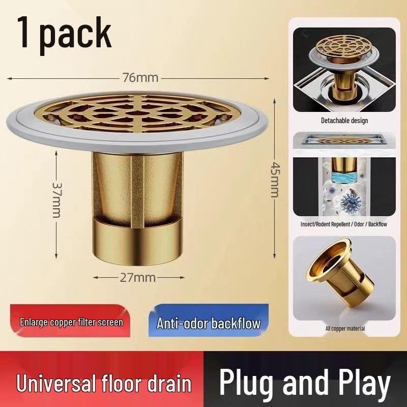 Universal Anti-Odor & Insect-Proof Bathroom Drain Core