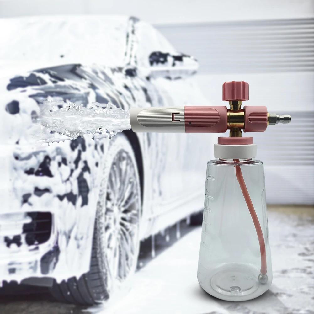 1L High-Pressure Foam Lance 1/4 Quick Connect Car Foam Water Gun Adjustable High Pressure Washer Gun Car Wash Accessories