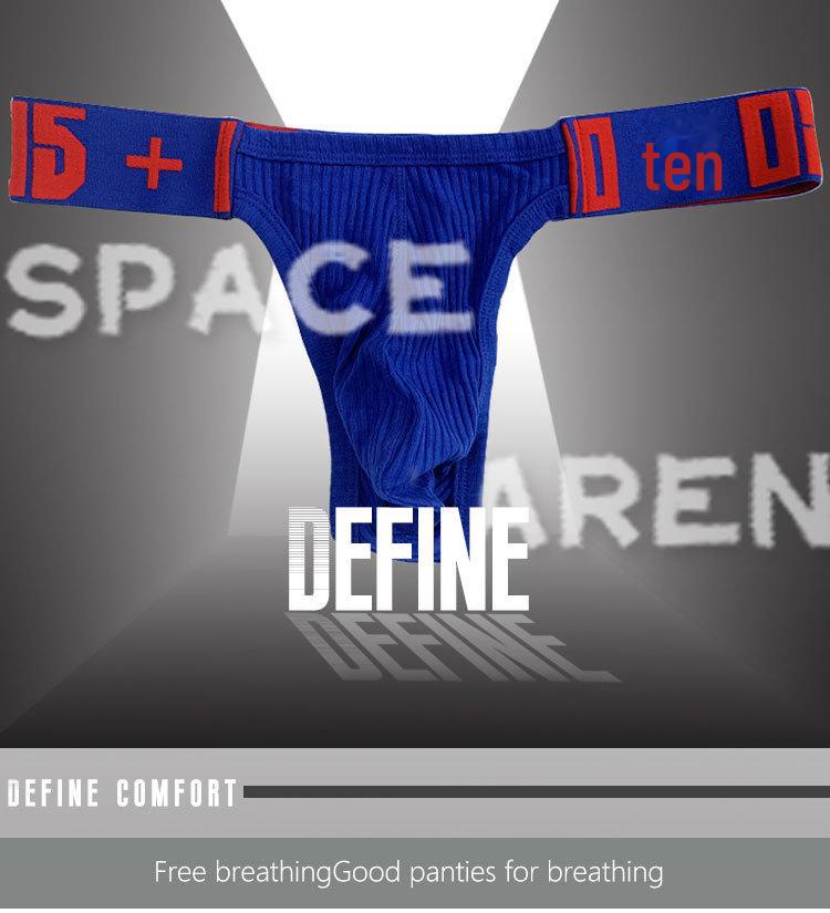 Men's Seamless Low Waist Breathable Thong - European & American Style