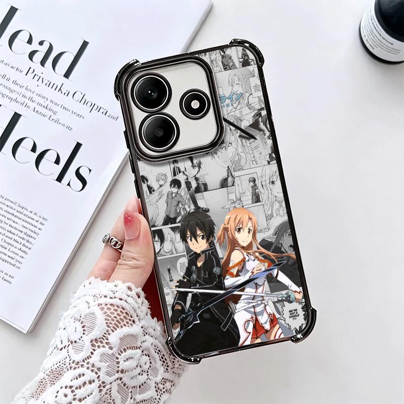 Sword Art Online Anime Weiche Handyhülle Für Xiaomi Redmi Note 14 15 Pro Plus 13 12 11S 11T 5G 10 9S 9 Galvanisiert Anti-Fall Fundas