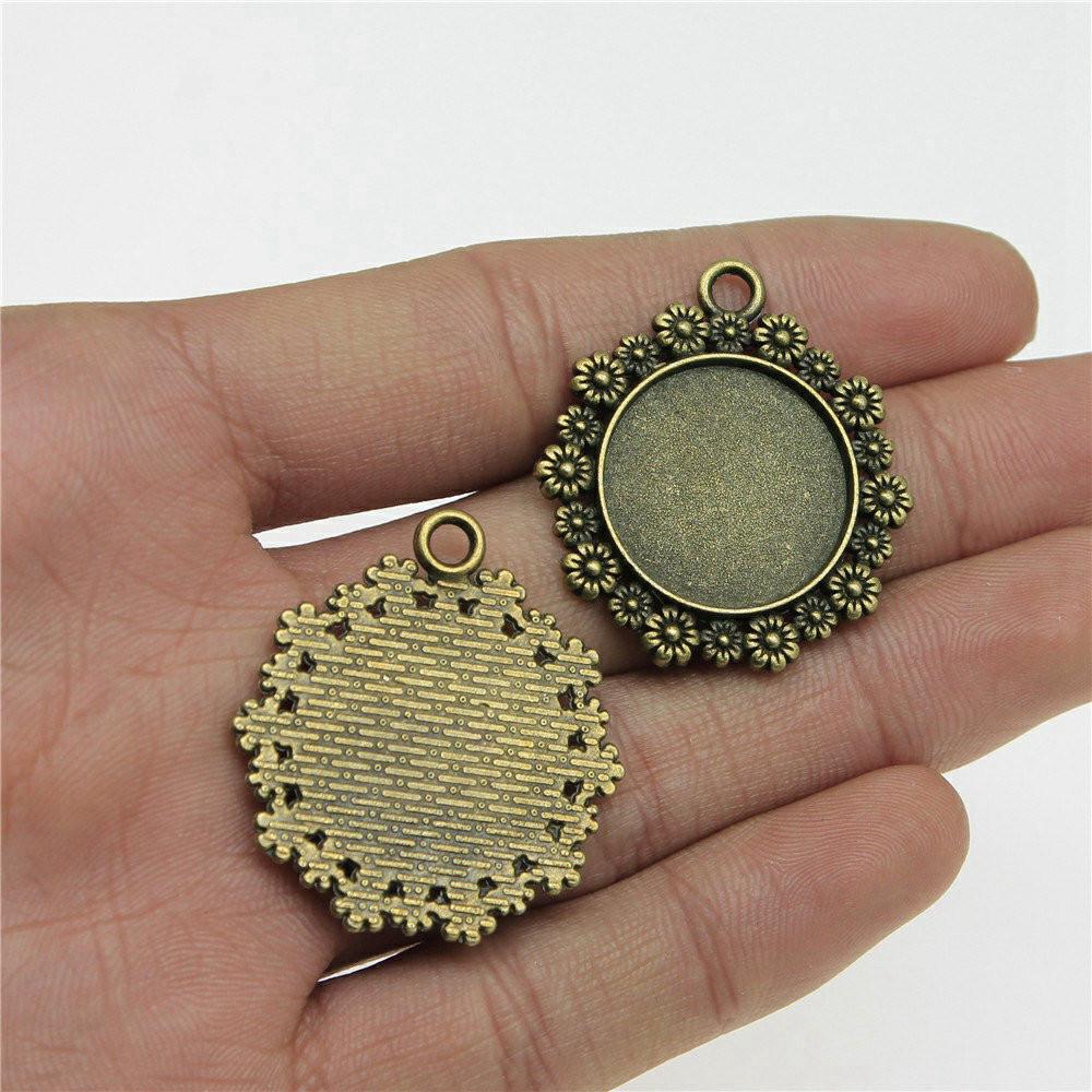 Hodí se pro kulatý 20mm skleněný kabošon Základní lůžko Podložka Bezel Doplňky Díly Chlapecké šperky Cool Dárky Pro