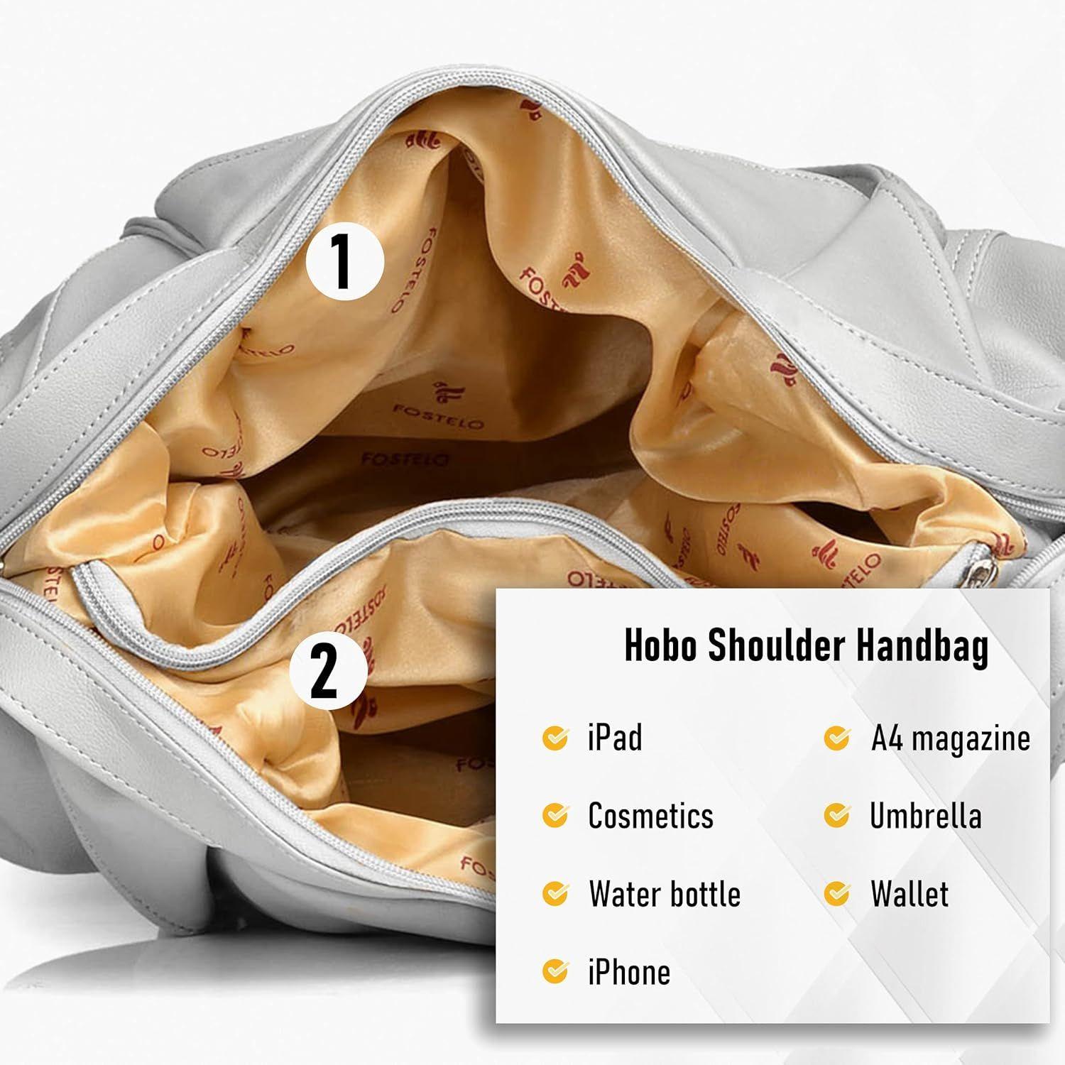 Женская сумка из искусственной кожи (большой) 12 x 17 x 6 in серый — фото 12