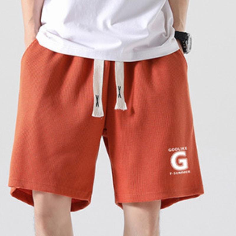 Summer Running Shorts Men Casual Jogging Sport Short Pants  Solid Color Drawstring Loose Dry Gym Sports Shorts