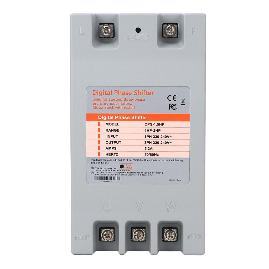 Industrial Digital Phase Shifter Accurate Multifunctional Single Phase to 3 Phase Converter for Machinery