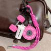 Hand-Woven Fitness Mini Dumbbell -Lost Gym Lover DIY Trinket Nylon Rope Pendant Fitness Enthusiast Bag Charm