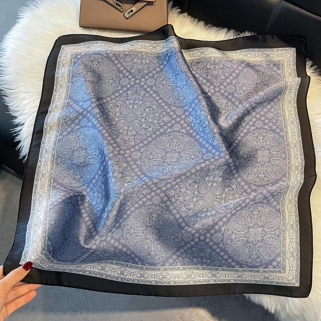 Light Luxury High-End Imitation Silk Scarf Summer Classic Silk Chinese Scarf Shawl Scarf Women'S