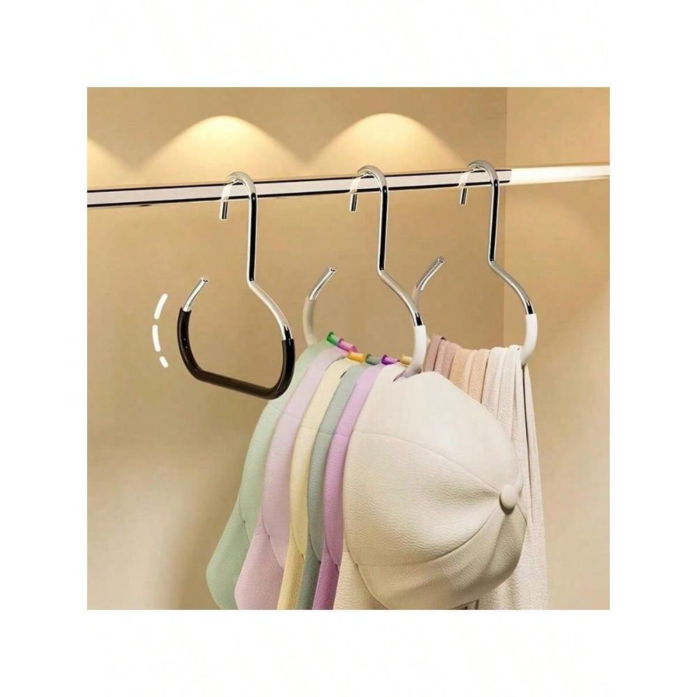 Multi-Functional Home Closet Hooks Creative Round Ring Hangers for Hats Coats Space-Saving Durable Wardrobe Organizer