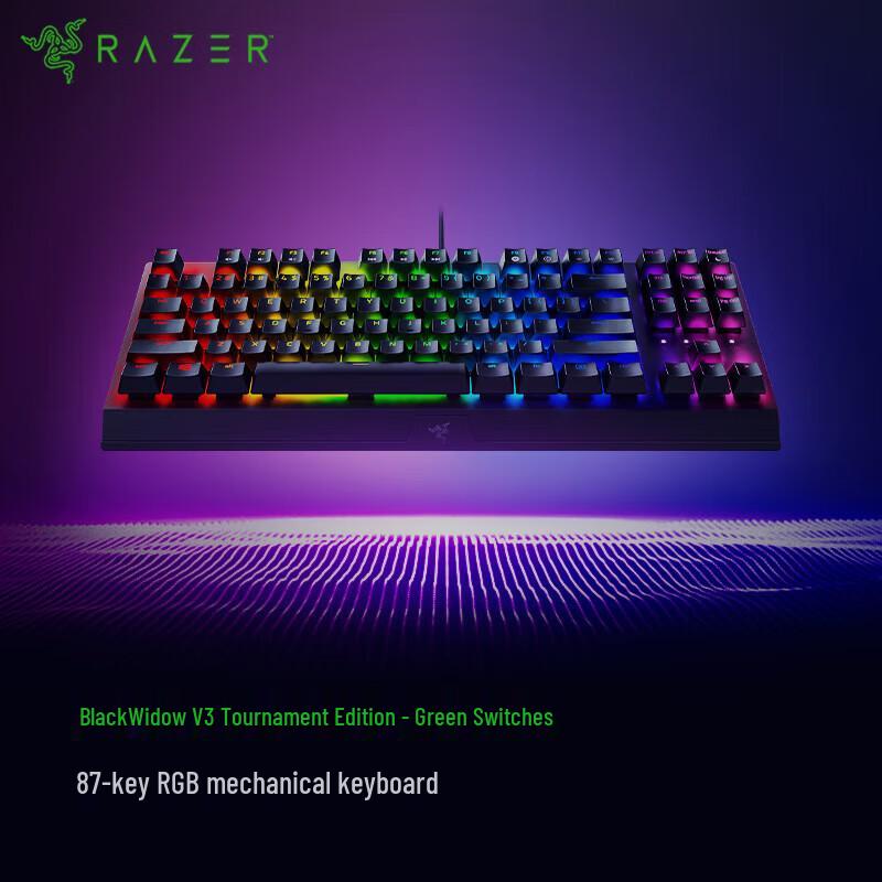 

Razer BlackWidow V3 Tournament Edition Mechanical Gaming Keyboard (Green Switch)
