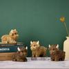 Cute Scottish Highland Cow Resin Statue Simulation Small Cow Ornament Handicraft Nordic Home Festival Decoration Gift Ornament