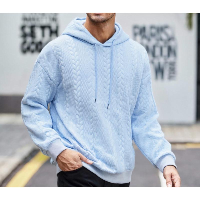 Men's New Hoodie Solid Color Casual Fashion Versatile Multi-color Long-sleeved Sweatshirt Top