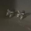 New 925 Sterling Silver Butterfly Earrings Personality Charm Simple Women Earrings Birthday Gift for Friends Exquisite Jewelry