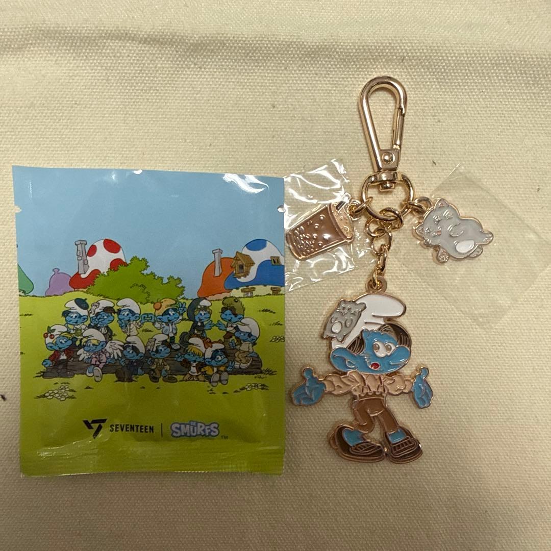 [USED] SEVENTEEN SMURFS Jun Isaac Toast Key Ring