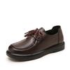 Women's Genuine Leather Soft Sole Casual Shoes - Non-slip, Comfortable, Single Shoes for Spring and Autumn.