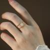 Trendy Ins Style Double Layer Open Ring For Women Elegant Vintage Copper Jewelry