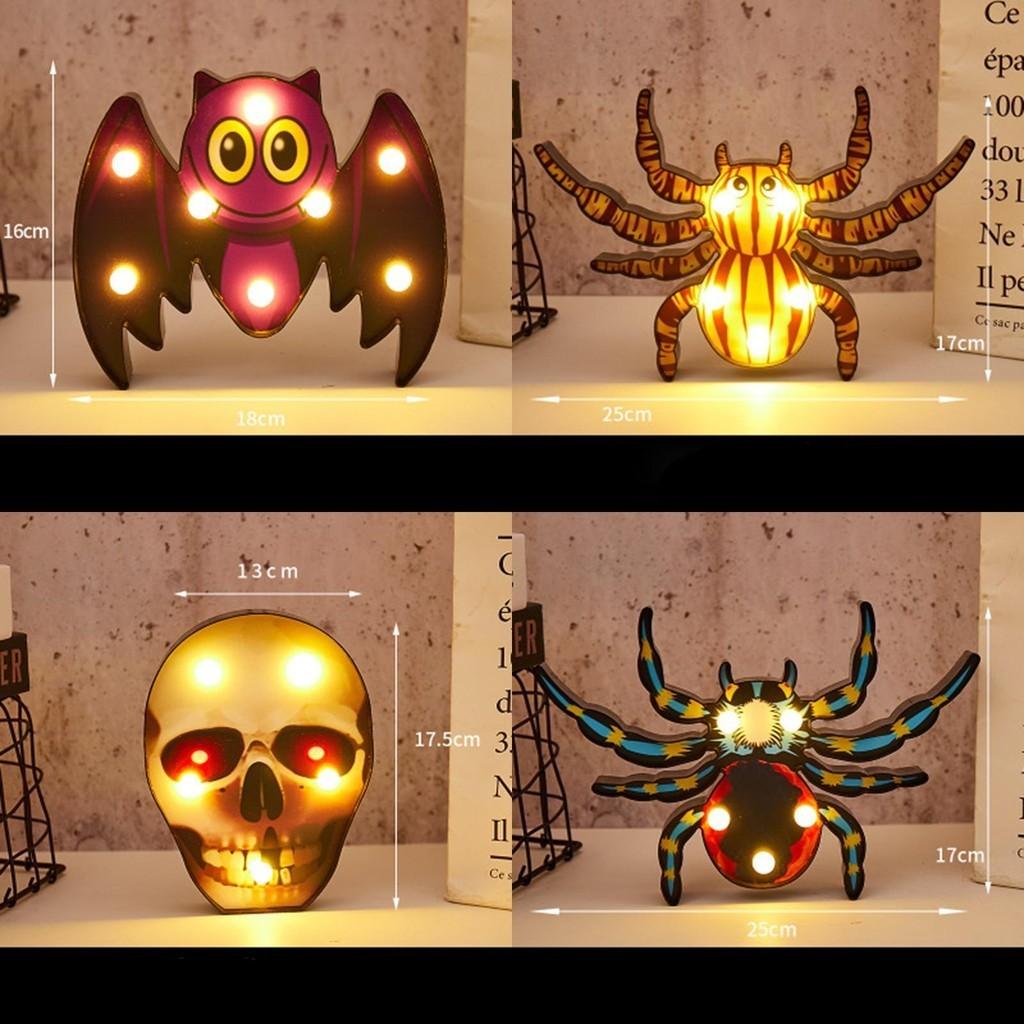 Enchanting Halloween Led Lights Lantern For Outdoor Use With Bat Skull Pumpkin And Spider Patterns