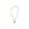 Chanel 23K Heart Classic Double C Pearl Necklace Women Necklace Gold ABC235-B14766-NS752