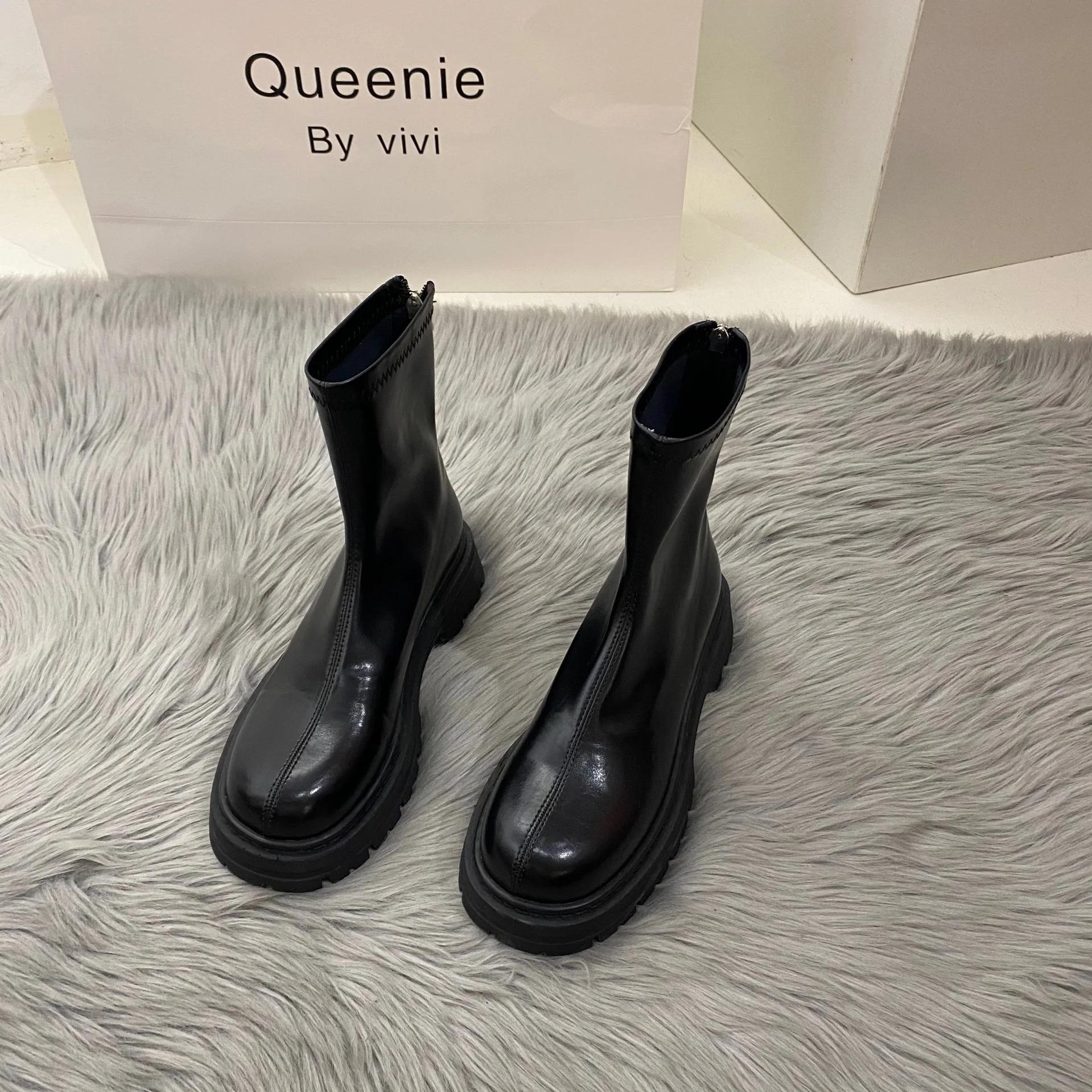 

Весна и осень Классические белые тонкие сапоги Параграф Ботильоны французские короткие тонкие сапоги 40 чёрный