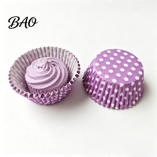 Greaseproof Paper Molds 100PCS Disposable Cupcake Liners, Food-Grade Baking Cups, Polka Small Event Tools Dot Print Standard Muffin for Home