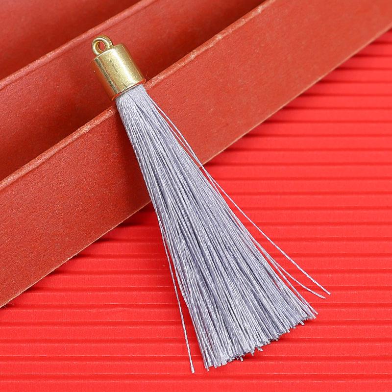 Gold Tassel Hat Pendant: 6cm Festive Spike for DIY Hair Ornaments, Earrings, or Bookmark Accessories.