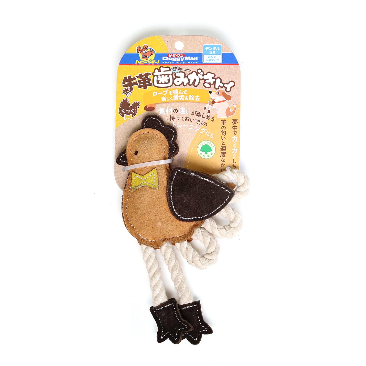 

Doggyman Игрушка-зубная щетка из коровьей кожи Kukku