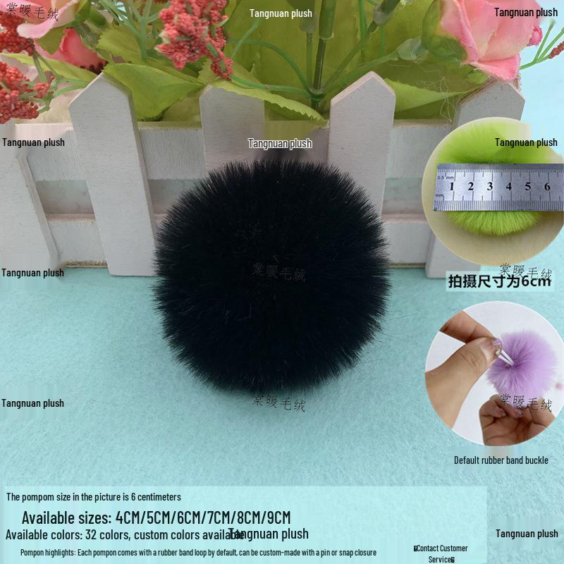 

Помпоны из искусственного кроличьего меха: 3см, 4см, 6см для модных аксессуаров и декора своими руками 9cm