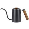 Sakura Direct Mail Stainless Steel Coffee Pot, 600ml, Stovetop-Safe, Narrow Mouth Design, Natural Wood Handle, Compact, for Outdoors and Camping