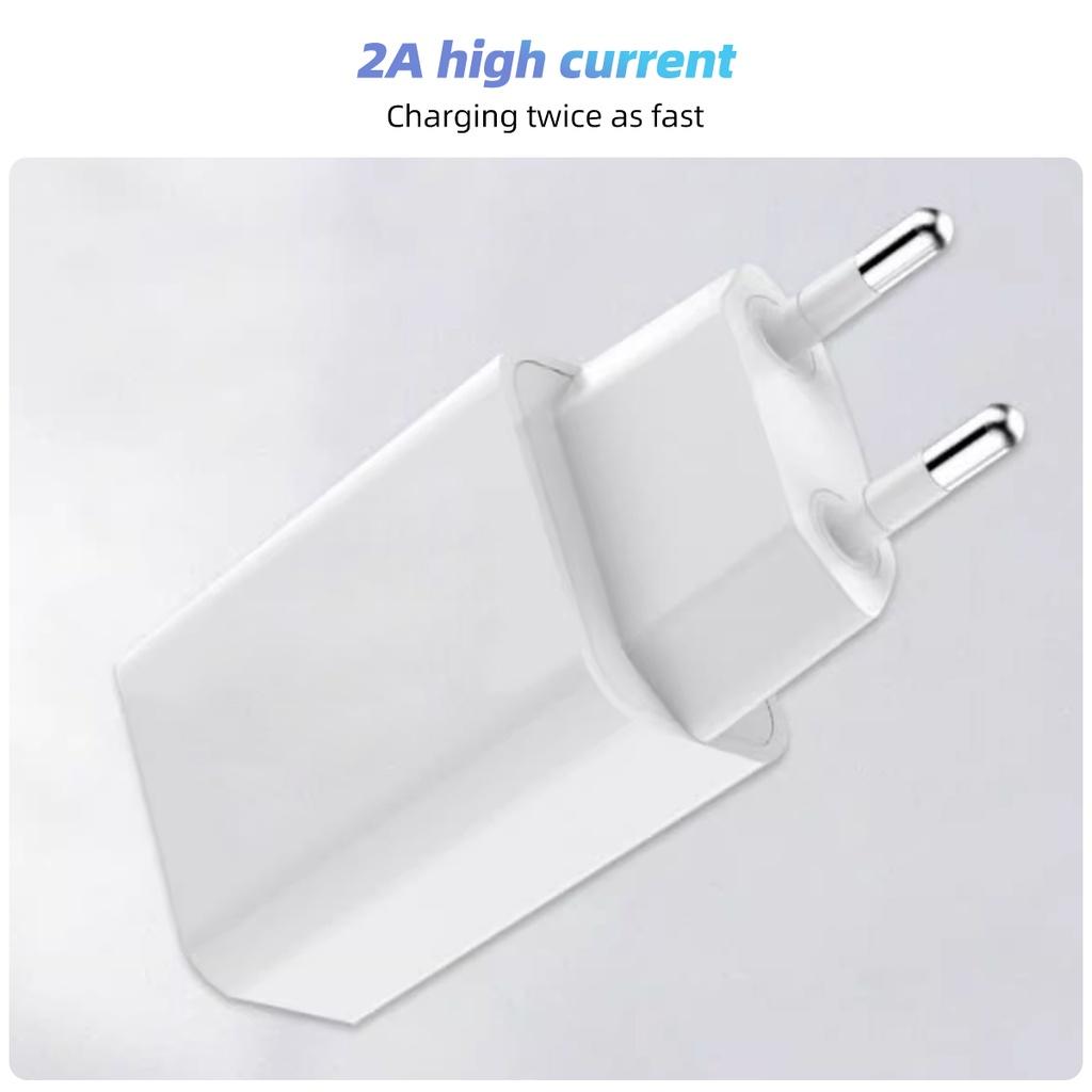 FONKEN 5V/2A Power Adapter US/EU Plug USB Power Port Converter Universal Mobile Phone Chargers Travel Power Adapter