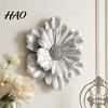 Floral Wall Art 3D Resin Flower Decoration, Modern Sculpture, Home Embellishments Hanging Ornament for Living Room, Home, Office Decor