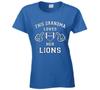 This Grandma Loves Lions Football T Shirt Detroit Lions Team Colors