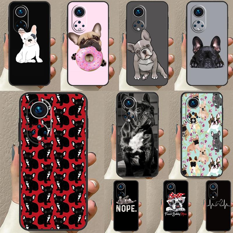 French Bulldog Dog For Huawei P20 P30 P40 P60 Pro P Smart Nova 9 5T Honor 70 90 50 Magic5 Lite X7a X9a X8a Case