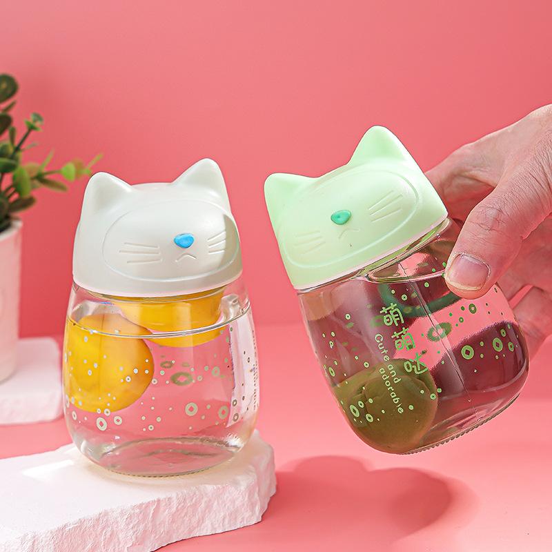 Cartoon Cute and Creative Animal Water Cup with High Appearance, Instagram Style Chubby Cup, Casual Cup, Student Girl Gift Water Cup