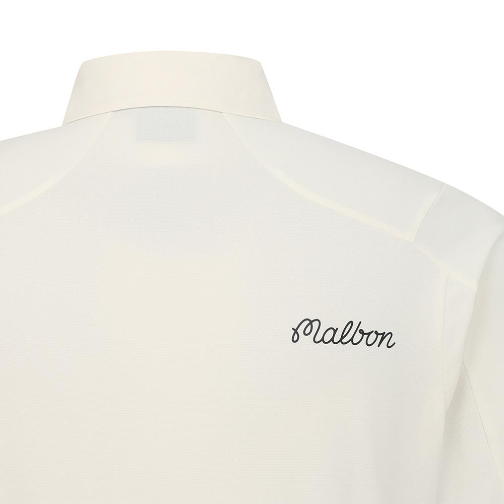 MALBON GOLF One-Point Summer Polo Shirt Cream (Man)