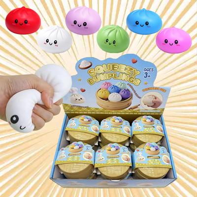 Colorful Dumpling Squishes Stress Balls High Rebound Reusable Decompression Toys Home Ornament Friend Unique Birthday Gift