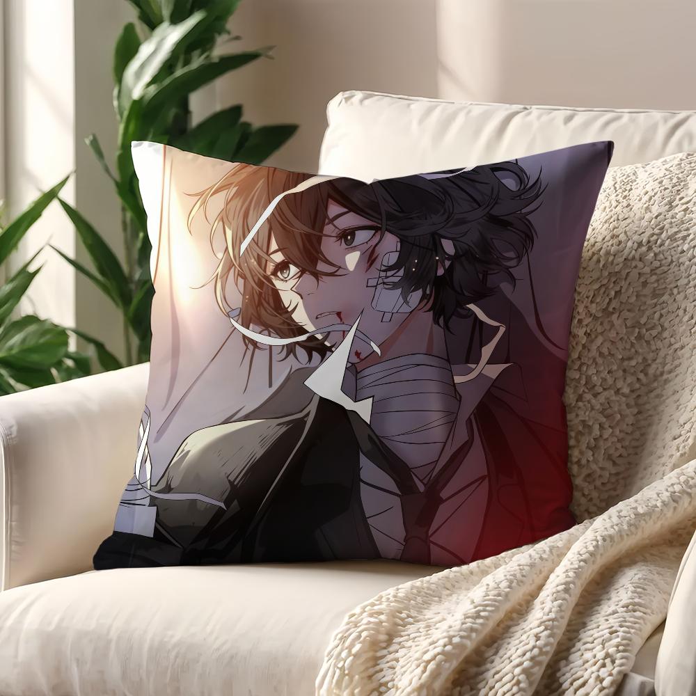Adventure anime Bungo Stray Dogs cushion cover For Pillow Printing Sofa Decoration Home Car Room Coffee Office Nordic Simplicity