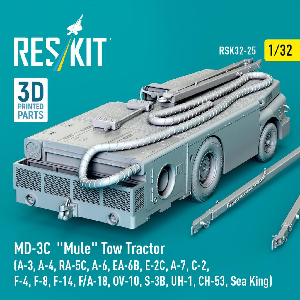 Reskit scale US Navy Aircraft Tow Tractor with Air Starter Resin Kit 1/32 MD-3C Carrier-Based RSKS32-0025 (Military)